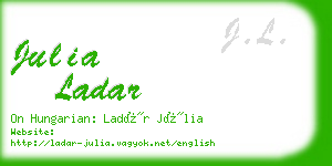 julia ladar business card